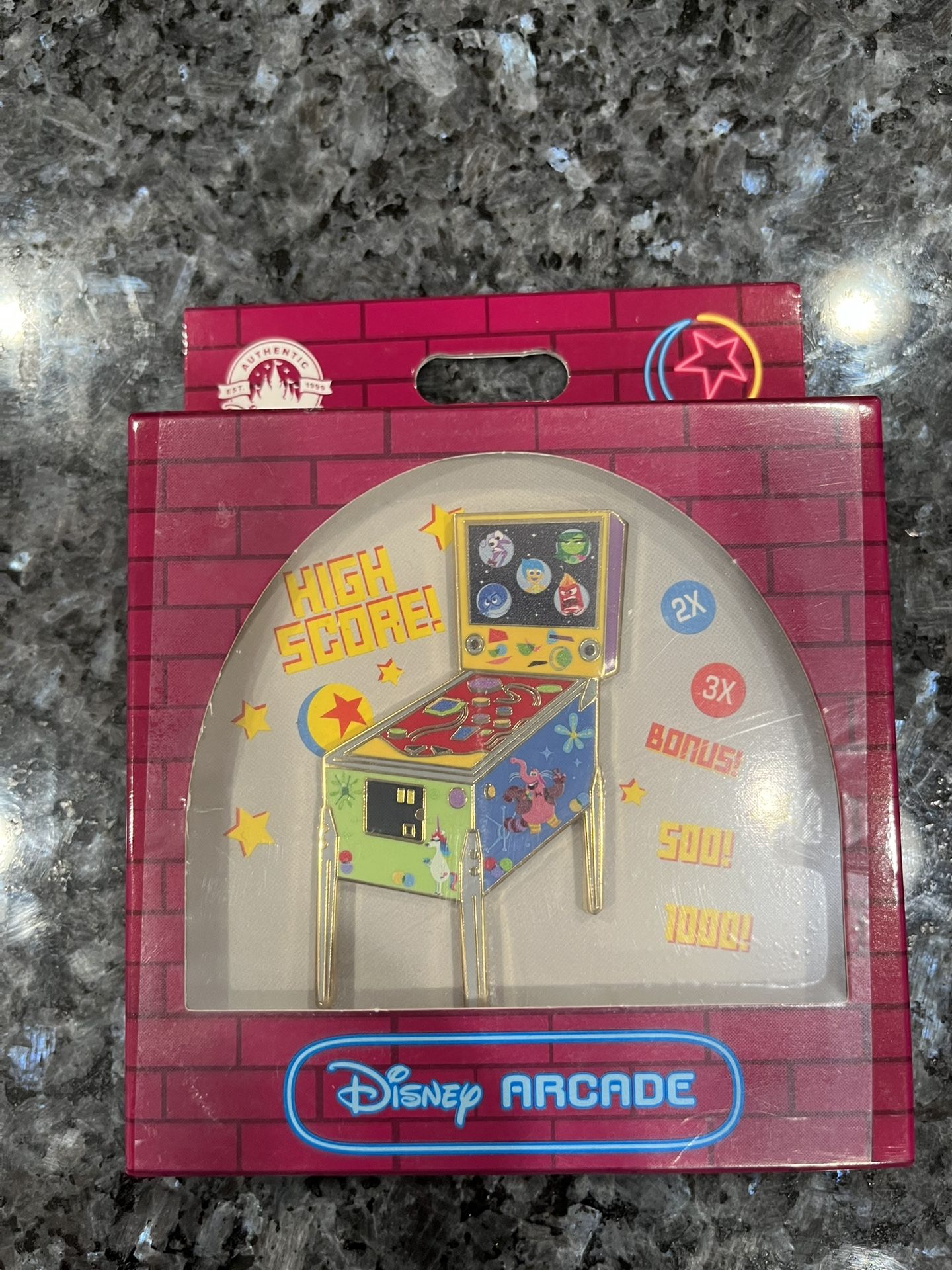 Disney Parks Disney Arcade Pixar In Side Out Pinball Machine Limited Edition 1500 Pin. Brand new never opened.