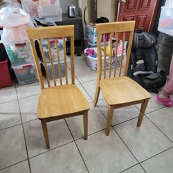 2 Wooden Chairs