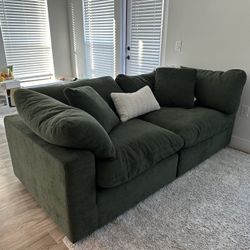 Cloud Couch Loveseat - The Perfect Color Green 