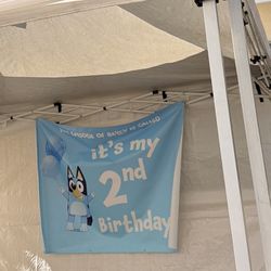 Bluey 2nd birthday banner