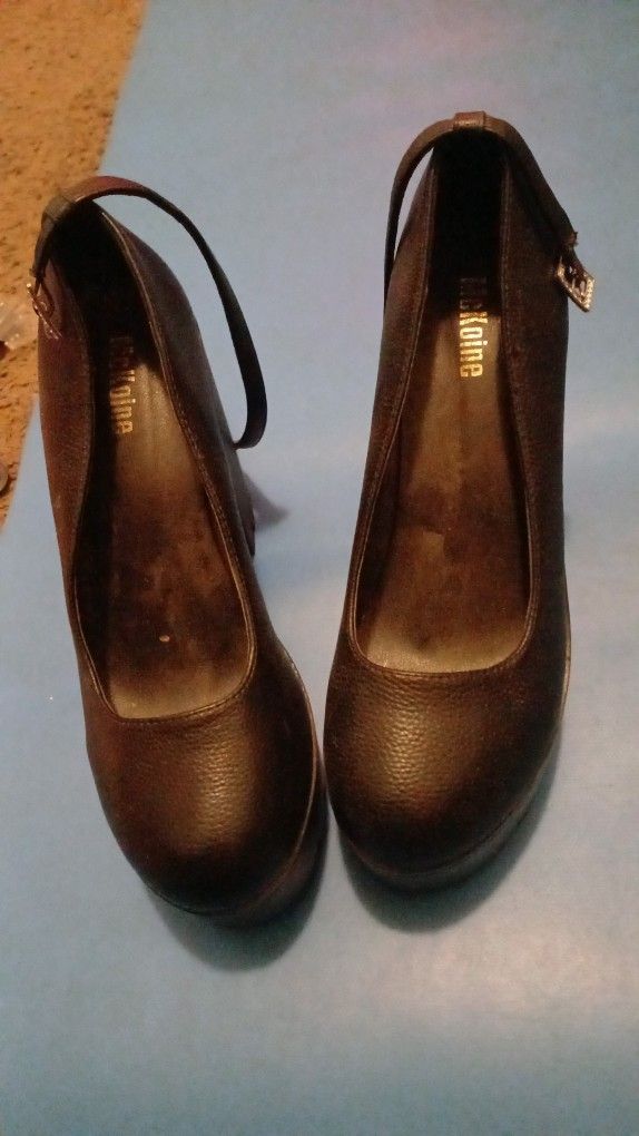 Brand New Mccourtney Mary Jane High Heel Buckle Shoes Size 7 Brand New