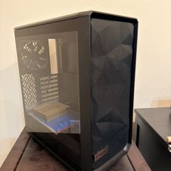 Fractal Meshify 2 Compact ATX Desktop PC Case – High Airflow – Black / Tinted Tempered Glass