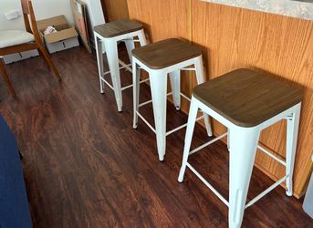 Wood and Metal Counter Stools