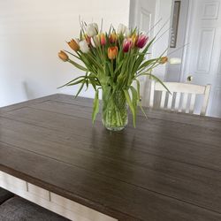 Farmhouse Bolanburg Counter Height Dining Table and 6 Barstools (NEGOTIABLE)