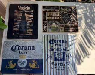 Metal wall art Modelo,Corona size 12x15 5.00 each