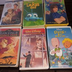 6 VHS Movie Tapes Matilda Bugs Life Lion King