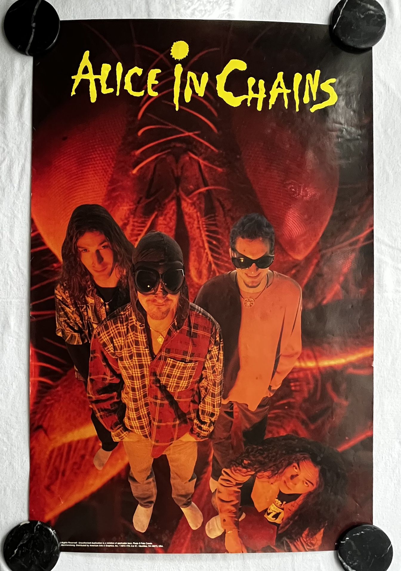 Rare vintage Alice In Chains 1994 Jar Of Flies Band Poster 22x34 Poster