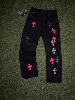 Black ChromeHeart Jeans