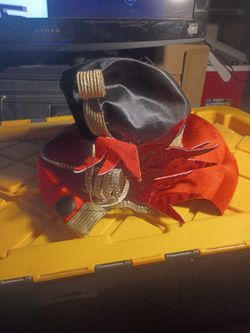 Decorative Costume Hat with Gold Trim