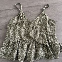 green baby doll top