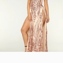 Gold Sequence Dress Fashion nova 1X