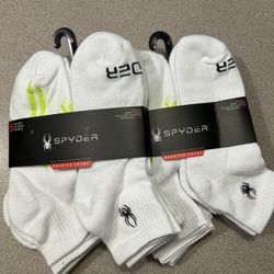NWT Spyder Men’s Quarter Socks 10 Pairs 