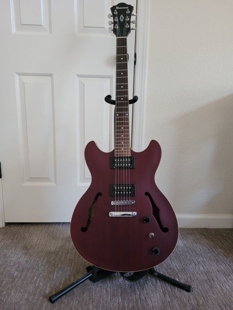 Ibanez AS53-TRF Artcore Semi-Hollow Electric Guitar / Transparent Red Flat Finish