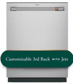 Cafe 24 in. Built-In Top Control Dishwasher in Stainless Steel with Stainless Tub, Ultra Wash and Dual Convection Dry, 44 dBA