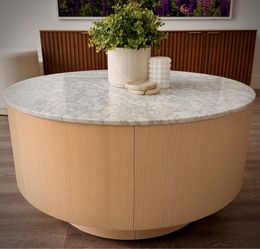 West Elm Marble & Wood Coffee Table – Rare find!