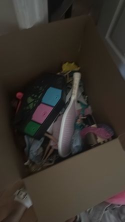 Box of Barbie’s and toys free