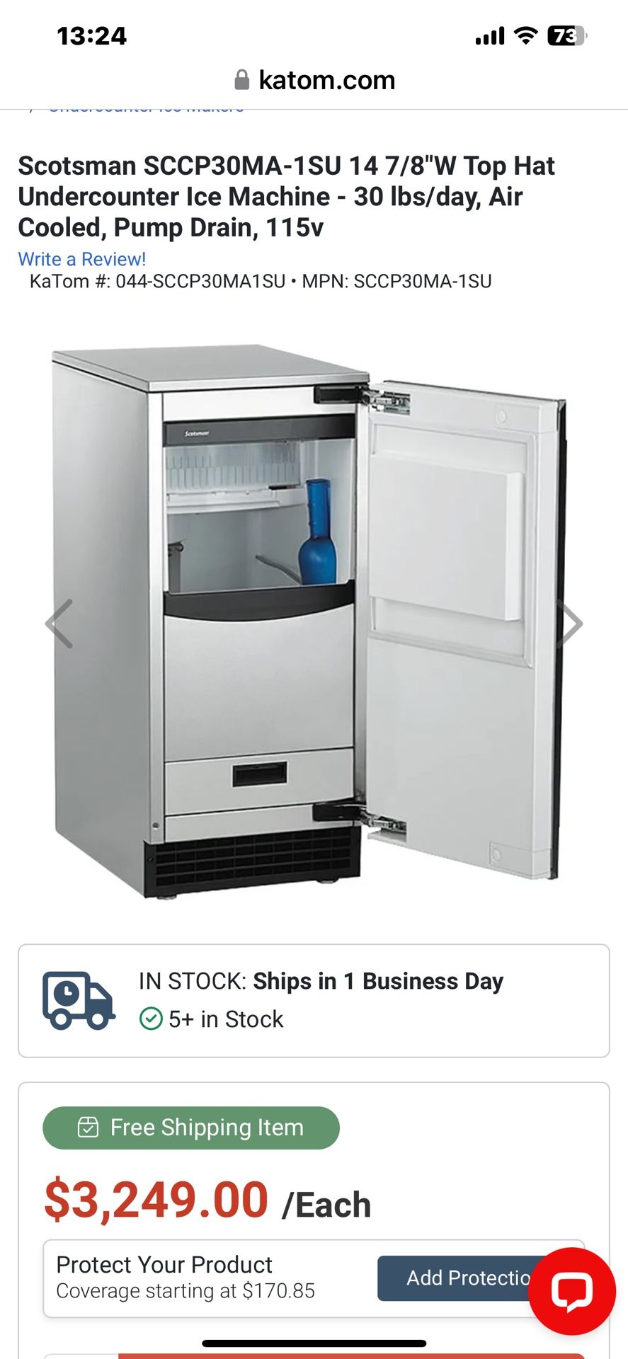 Commercial ice maker new