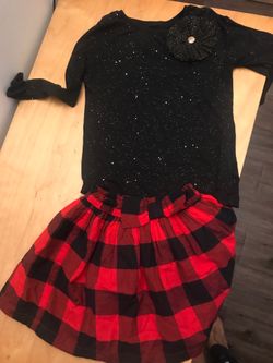 Shirt with skirt outfit