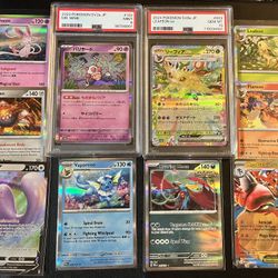 Set of Pokemon Cards with 2 Graded Slabs