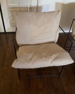 Modern Minimalist Metal Frame Lounge Chair