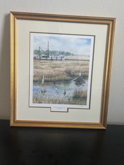 Turner Creek Wilmington Island Framed Signed Print