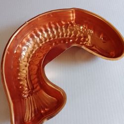 Vintage 1980s Pink Copper Fish & Lobster Molds Cake Decorative

