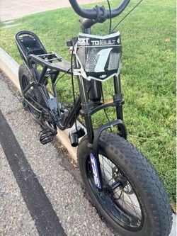 It has no front forks right now, but I’m selling for $50 so someone could use as a parts bike