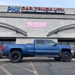 Dually Wheels Tires Leveling & Lift Kits Accessories Lights Side  Steps Bed Covers Rear Air-bag Load Helpers Installations. For GMC CHEVY FORD DODGE 