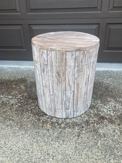 Rustic wood side table