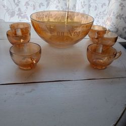 Eggnog Punch Bowl 1950s Marigold