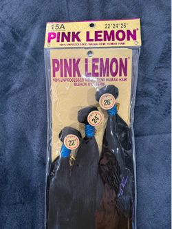 Pink Lemon Hair Extensions 100% natural human hair STARIGHT 22" 24"26" NATURAL
