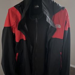 North Face HyVent 2-in-1 Waterproof Hooded Jacket (Size L)