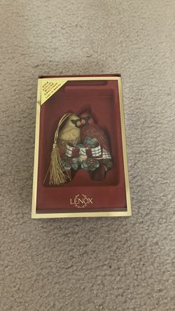 Annual W greeting Cardinal ornament orig box /mint