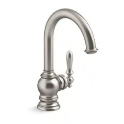 KOHLER Artifacts Single-Handle Beverage Faucet in Vibrant Stainless Steel 