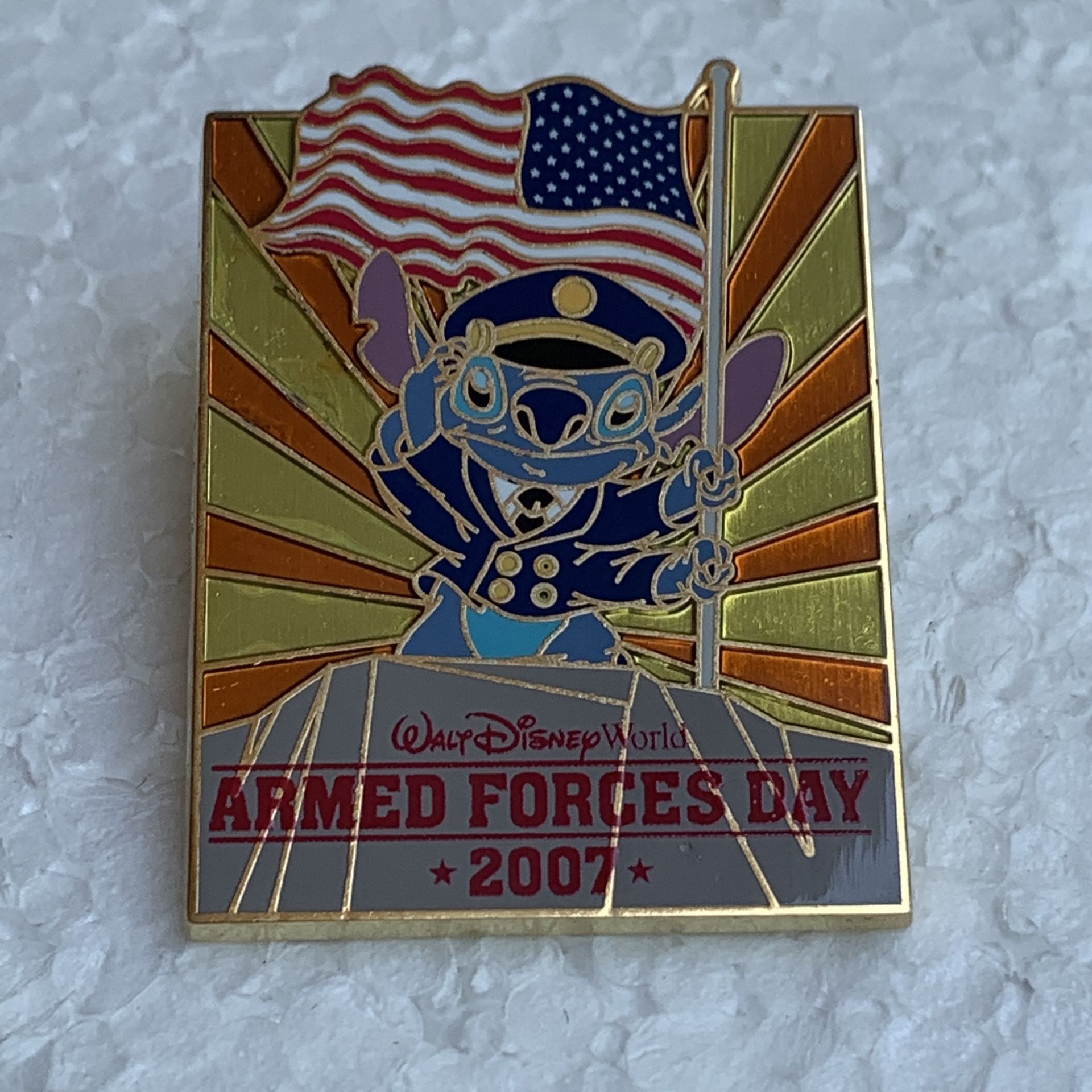 Disney Stitch Armed Forces Day Walt Disney World Collectible Pin From 2007