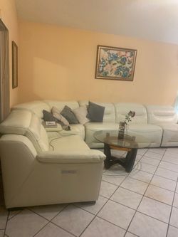 Sectional real Leather