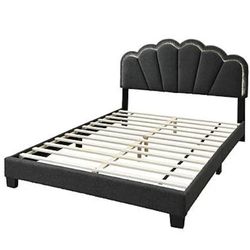 Queen new gray bed with nice mattress. Also in white.