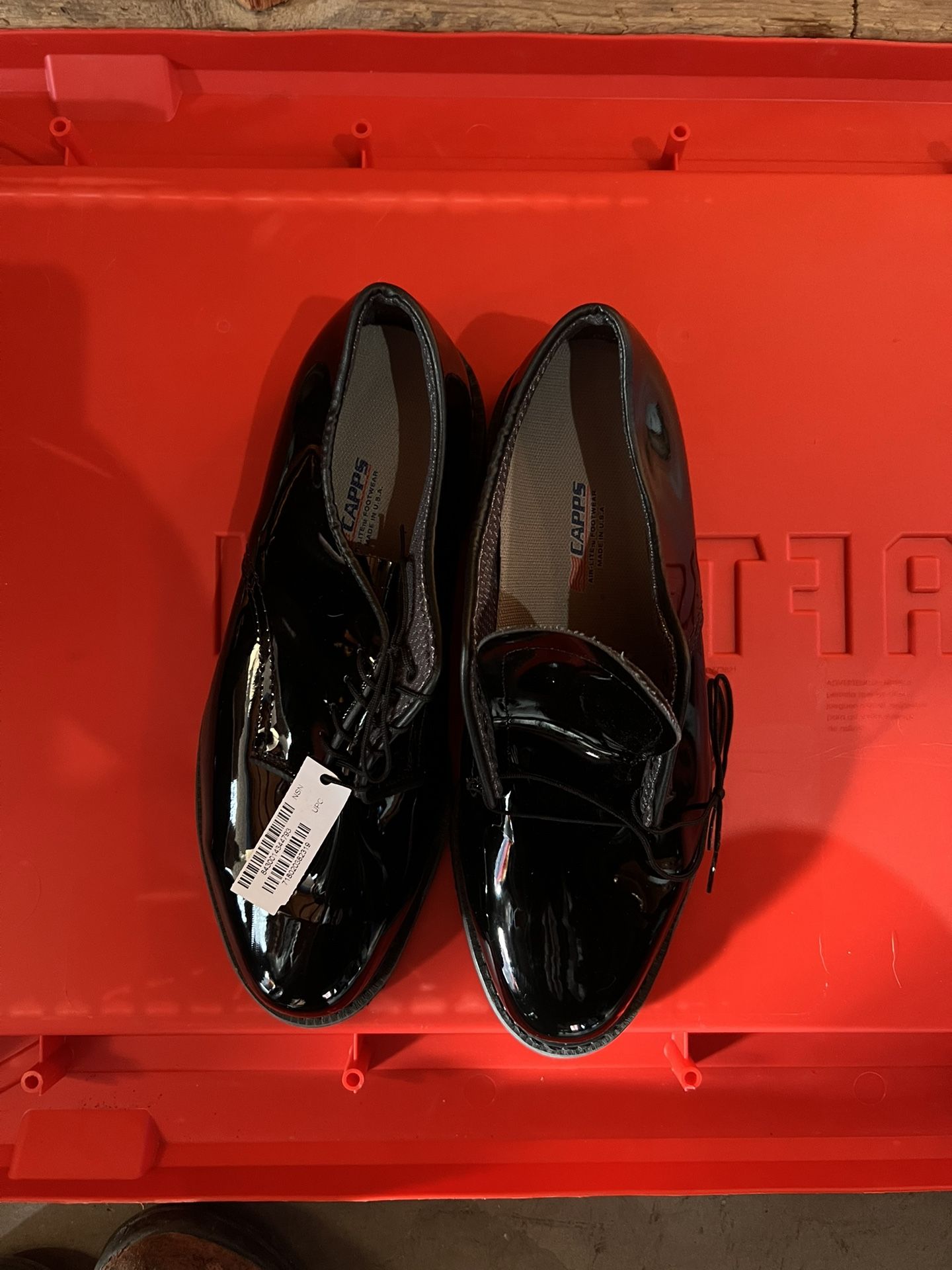 Patent Black Leather Military Dress Shoes