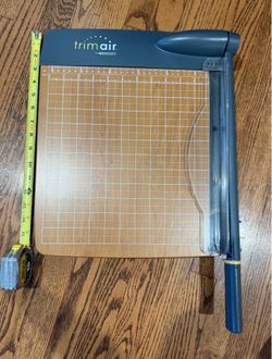 Preowned Westcott TrimAir Titanium Guillotine Paper Trimmer, Wood Base, 12 inch