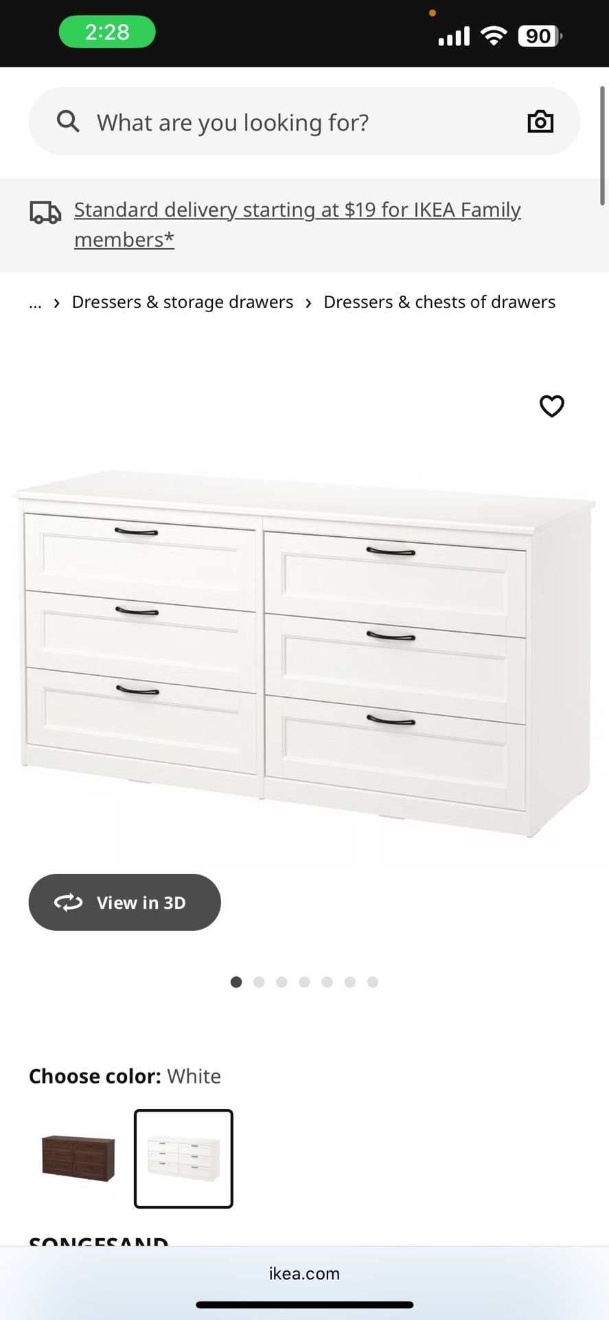 IKEA SONGESAND 6 Drawer Dressser