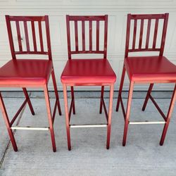Heavy Duty Red Bar Stools by Charter House Innovations Custom Designs 