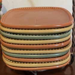 Princess House 8 Platitos Colores Bellos💟