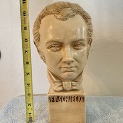 Vintage Ceramic Schubert cast head statue
