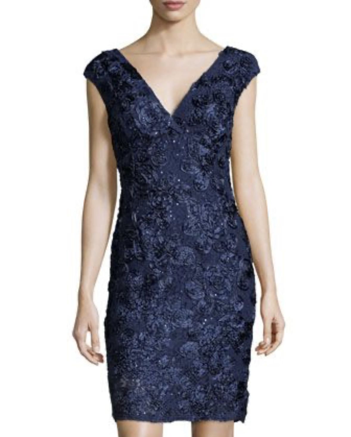 Marina Mini Navy Blue Floral Dress