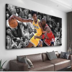 Kobe And Jordan Canvas Art 