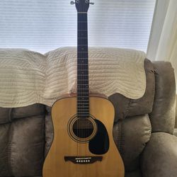 Used Flat Top Alvanez Guitar With Hard Case