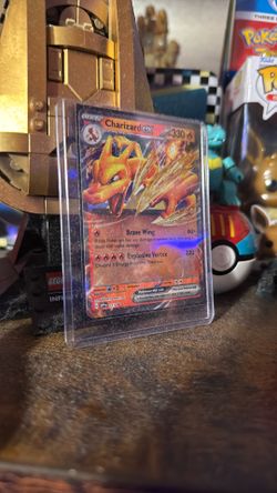 Charizard Ex Card And Statue 