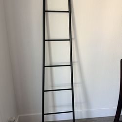 Kirland Black metal blanket/towel ladder