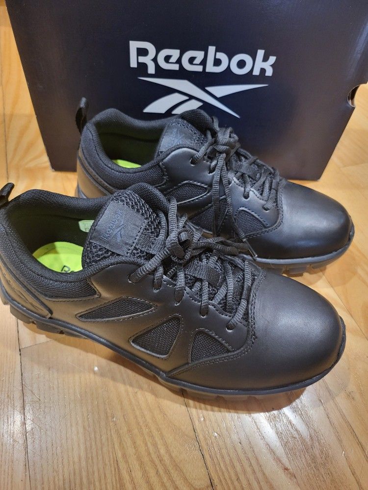 Reebok Work Men's Sublite Cushion Tactical RB8105 Military & Tactical Boot, Soft Toe, Black Size 7 M