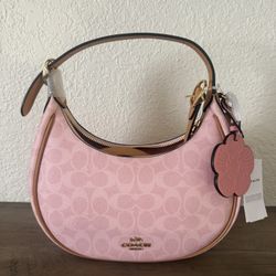 Brand New Coach powder pink Emily shoulder bag with charms